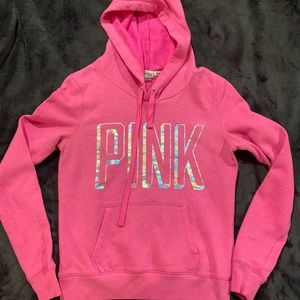 Victoria’s Secret PINK pink hoodie sweatshirt.